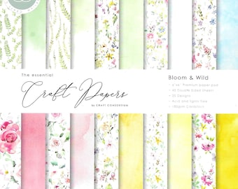 6 x 6 Paper Pad ~  Bloom & Wild  --   Double sided  - NEW (#4203)
