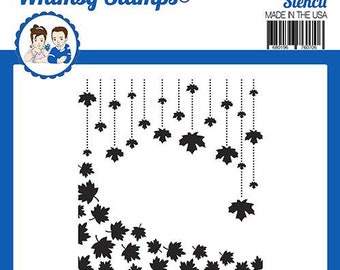 Whimsy Stamps Designer Stencil -- New -- Fall Dangle Stencil   -- (#4021)
