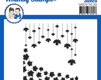 Whimsy Stamps Designer Stencil -- New -- Fall Dangle Stencil   -- (#4021)