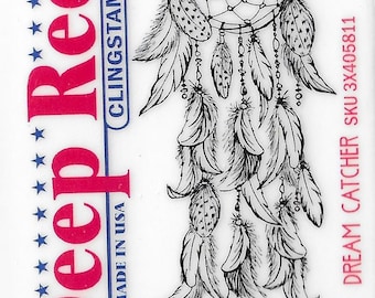 Deep Red Cling Stamps --   Dream Catcher  -- NEW -- (#3233)