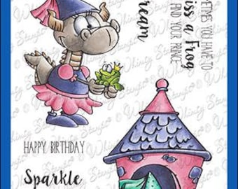 Whimsy Stamps --   Princess Dragons   -- NEW  -- (#4260)
