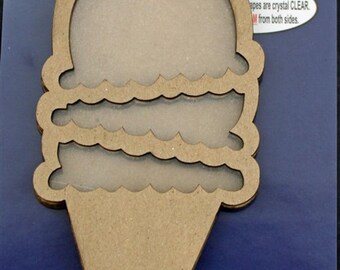 Clear Scraps -- Mini Shaker  -- ICE CREAM -- NEW  (#3536)