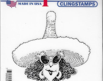 Deep Red Cling Stamps --    Margarita   -- NEW -- (#3859)