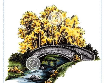 Whimsy Stamps -- Bridge Over Water -- NEW -- (#2883)