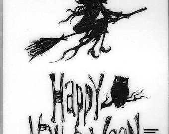 Deep Red Cling Stamps -- Halloween Witch  -- NEW -- (#2486)