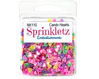 Buttons Galore -- Sprinkletz --  CANDY HEARTS  -- NEW  (#3707)