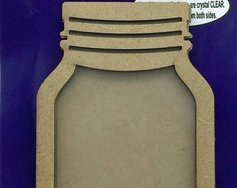 Clear Scraps -- Mini Shaker  --  MASON JAR -- NEW  (#3530)