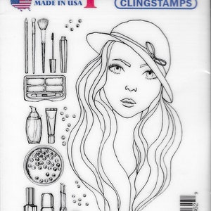 Deep Red Cling Stamps --  Makeup Palette   -- NEW -- (#3269)