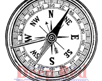 Deep Red Cling Stamps --   Compass     -- NEW -- (#4805)