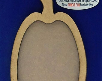 Clear Scraps -- Mini Shaker  --  Tall Pumpkin     -- NEW  (#4407)
