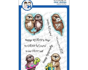 Whimsy Stamps --  Otter Variety    -- NEW  -- (#4366)