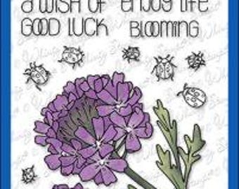 Whimsy Stamps -- Good Luck Flowers  -- NEW  -- (#4558)