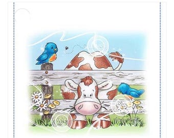 Whimsy Stamps --   Hay, Whatzup Buttercup!   -- NEW -- (#4586)