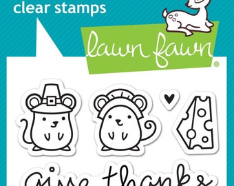 Lawn Fawn --   Thankful Mice  -- NEW -- (#4193)