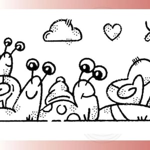 Tampons pour articles en bois -- La famille des escargots -- NOUVEAUTÉs -- (# 4637)