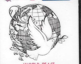 Deep Red Cling Stamps --  World Peace -- NEW -- (#2905)