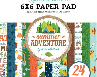 6 x 6 Paper Pad ~  Summer Adventure  ~ Double sided NEW (#3658)