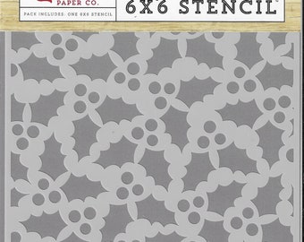 Echo Park Designer Stencil -- New -- Holly and Berries  -- (#3350)