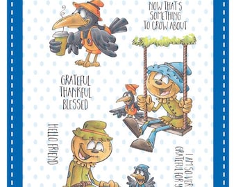 Whimsy Stamps --  Blessed Scarecrows    -- NEW  -- (#4707)