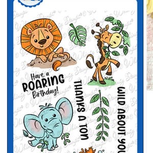 Znaczki Whimsy – Zwierzęta Safari – NOWOŚĆ – (#4371)