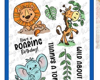Whimsy Stamps --  Safari Animals  -- NEW  -- (#4371)