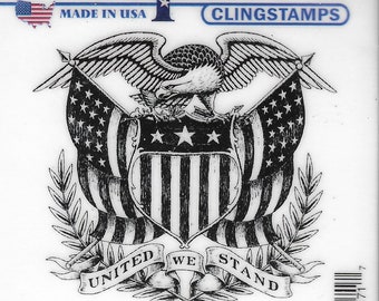 Deep Red Cling Stamps --   United We Stand   -- NEW -- (#3797)