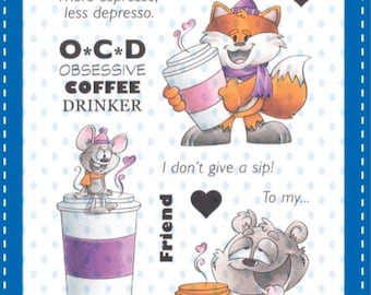 Whimsy Stamps --  Give a Sip -- NEW  -- (#4491)