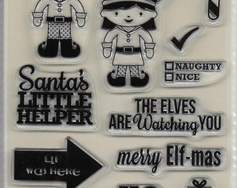 Jillibean Soup Clear Stamp Set --  NEW  --  Christmas Cheer Chowder Santa's Helper  --      (#1446)