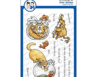 Whimsy Stamps --  Cat Trouble  -- NEW  -- (#4347)