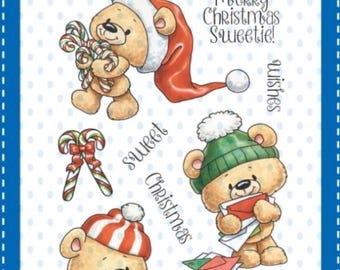 Whimsy Stamps --  Teddy Bear Christmas Sweets -- NEW  -- (#4427)