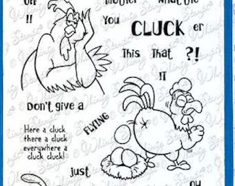 Whimsy Stamps -- What the Cluck  -- NEW  -- (#4551)