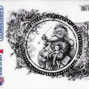 Deep Red Cling Stamps --   Vintage Santa   -- NEW -- (#3466)