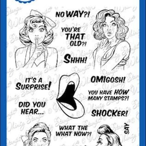 Whimsy Stamps -- Gossip Girls -- NEU -- (#4261)