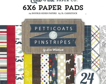 6 x 6 Paper Pad ~ Pinstripes ~ Double sided NEW (#4784)