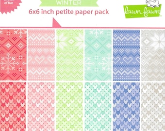 6 x 6 Paper Pad ~ Knit Picky Winter  ~ Double sided NEW (#4787)