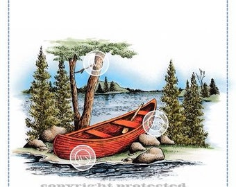 Whimsy Stamps --    Canoe    -- NEW -- (#3619)