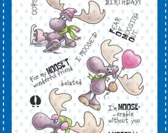 Whimsy Stamps --  Moose’t Wonderful -- NEW  -- (#4417)