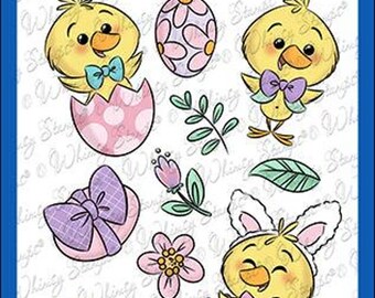 Whimsy Stamps --  Spring Chicks  -- NEW  -- (#4518)
