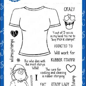 Whimsy Stamps --  Addicted to Rubber Stamps   -- NEW  -- (#4532)