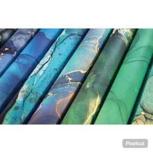 6 x 6 Paper Pad ~ Ink Drops -- Ocean  ~ Double sided  - NEW (#4338)