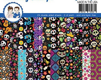 6 x 6 Paper Pad ~   Sugar Skulls     ~ Double sided NEW (#4230)