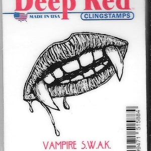Deep Red Cling Stamps --  Vampire SWAK -- NEW -- (#2941)