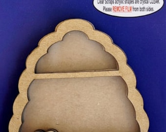 Clear Scraps -- Mini Shaker  -- Bee Hive -- NEW  (#4408)