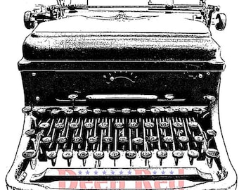 Deep Red Cling Stamps --   Classic Typewriter     -- NEW -- (#4680)