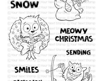 Your Next Stamp --  Cool Winter Cats -- NEW -- (#4163)
