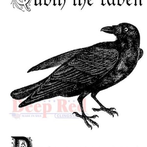 Carimbos adesivos vermelho escuro -- Quoth the Raven -- NOVO -- (4667)