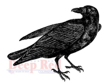 Deep Red Cling Stamps --   Quoth the Raven   -- NEW -- (4667)