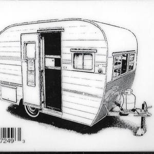 Deep Red Cling Stamps --   Vintage Camper-- NEW -- (#2487)