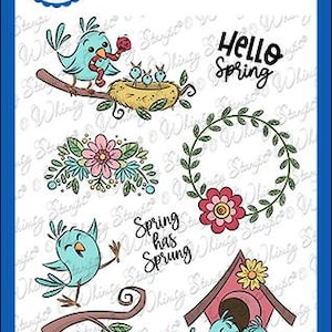 Whimsy Stamps -- Pássaros da Primavera -- NOVO -- (#4270)