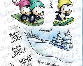 Whimsy Stamps --   Penguin Snow Day  -- NEW  -- (#4316)